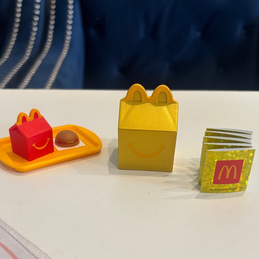 McDonald's Gold and Red Happy Meal Toy Set